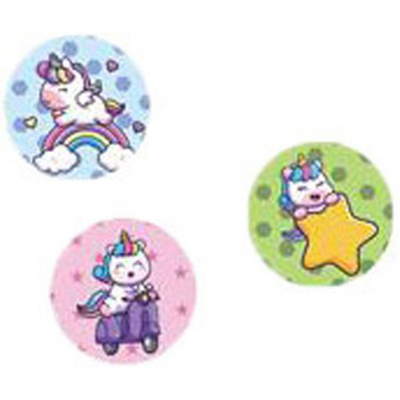 DIA STAMPILA CU STICKERE, CUTIE,100 BUC, 10x6x11.8CM UNICORN LUNA TOYS 623002 [1]