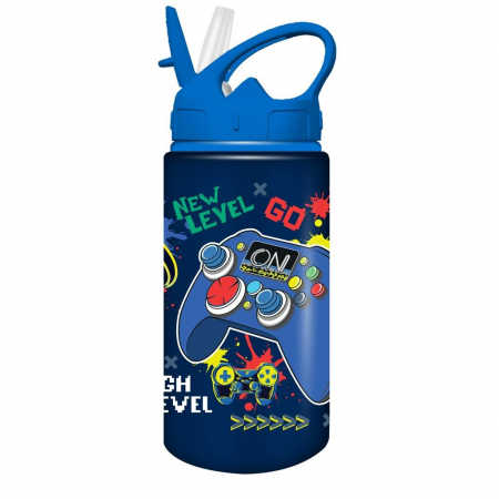 Sticle/ Cutii/ Pusculite/ Suporturi - DIA STICLA APA ALUMINIU 500ML MUST CU PAI 7X19.5CM 4 MODELE 585689