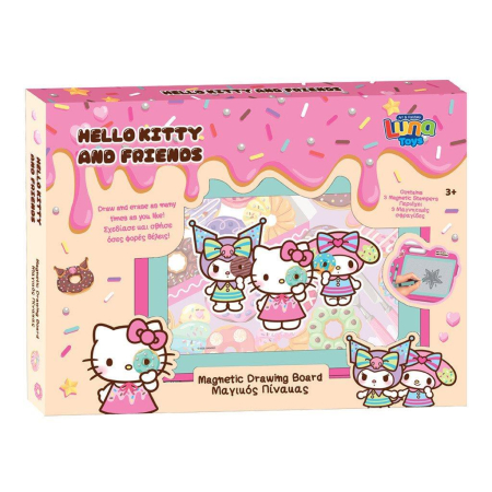 Tablite magice pentru desenat - TABLITA MAGNETICA 38x28x3CM PENTRU SCRIS SI DESENAT HELLO KITTY&FRIENDS 490194