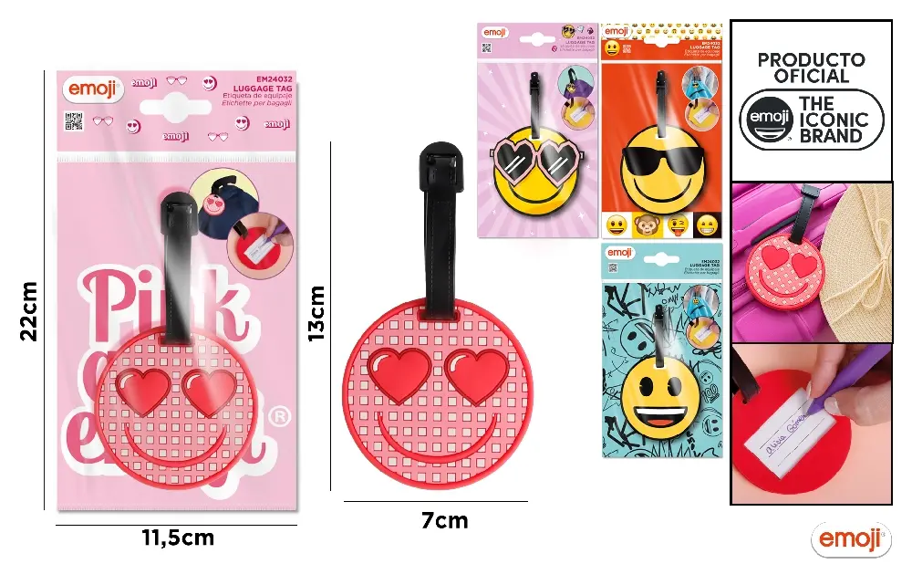 RECHIZITE SCOLARE - ETICHETA BAGAJ IPB 130*70MM EMOJI EM24032
