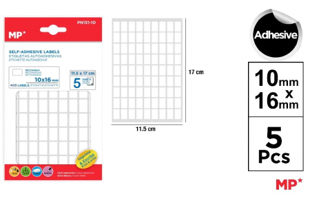 Etichete autoadezive - ETICHETE ADEZIVE IPB 10*16MM 5 COLI/SET 405 BUC PN151-10