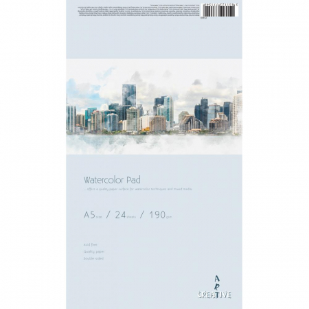 Blocuri de desen profesionale - EU BLOC ART CREATIVE ACUARELA A5 190G 24 FILE 75320
