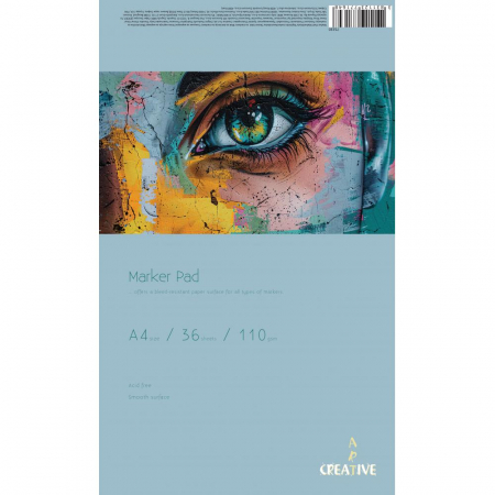 Blocuri de desen - EU BLOC ART CREATIVE MARKERE ACRILICE A4 110G 36 FILE 75330