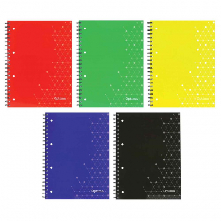 EU CAIET A4 70F LINII CU SPIRA SI PERFORATII CULORI ASORTATE 21393 [0]