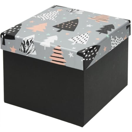 Ambalaje cu Spirit de Sărbătoare - CUTIE CADOU CRACIUN 22*22*16CM XMAS TREE 75010
