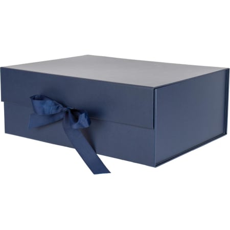 Ambalaje cu Spirit de Sărbătoare - CUTIE CADOU CRACIUN 33*25*12.5CM ALBASTRA CU FUNDA SI MAGNET 775186