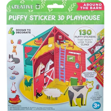 ARTICOLE COPII - JOC CREATIV CASUTA 3D CU STICKERE DECORATIVE FERMA 778035