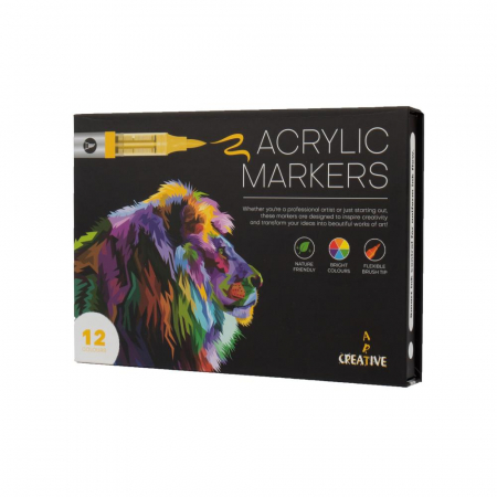 EU MARKERE ACRILICE CREATIVEART ANDY 12 CULORI/SET 75400 [1]