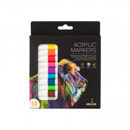 Markere Acrilice - EU MARKERE ACRILICE CREATIVEART PABLO 12 CULORI/SET 75402