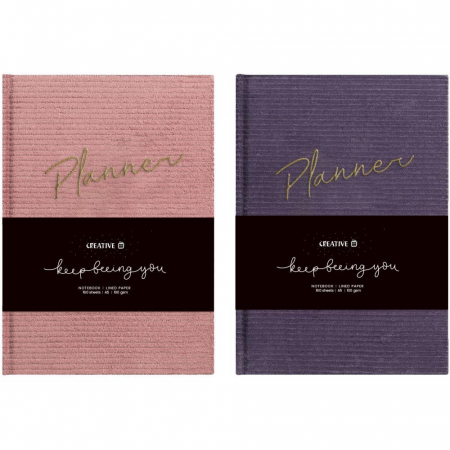 Agende nedatate - EU NOTES A5 80 FILE, CREATIVE, LINII, VELVET 778061