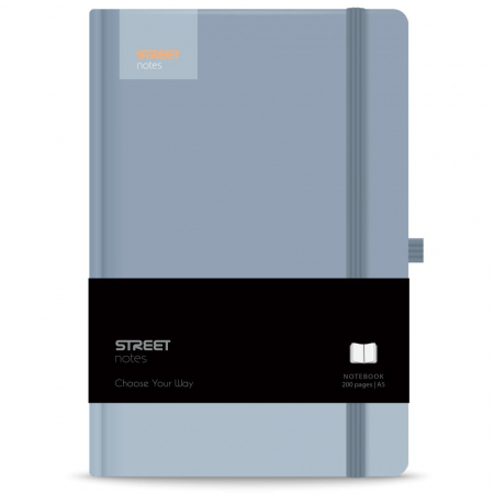 RECHIZITE SCOLARE - EU NOTES A5 96 FILE, CU ELASTIC, LINII, STREET, CASUAL BLUE 778091