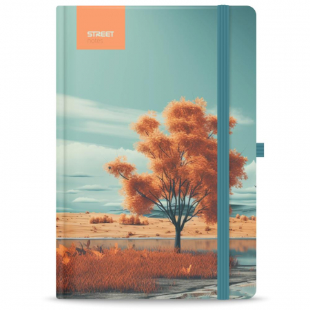 HARTIE PRODUSE DIN HARTIE - EU NOTES A5 96 FILE, CU ELASTIC, LINII, STREET TREES ENCHANTED 778101