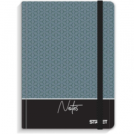 Carnetele/ notesuri/ bloc-notesuri - EU NOTES A6 96 FILE, CU ELASTIC, LINII, STREET ALBASTRU 65824A