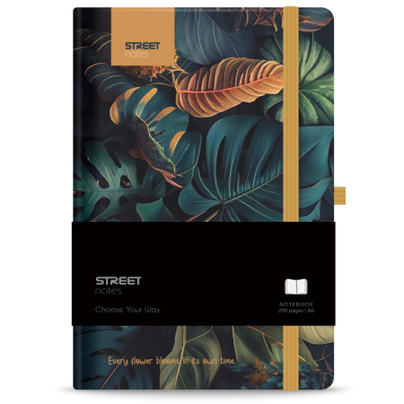 Agende nedatate - NOTES A6 96 FILE, CU ELASTIC, LINII, STREET FLOWERS GARDEN 778089