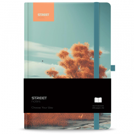 HARTIE PRODUSE DIN HARTIE - EU NOTES A6 96 FILE, CU ELASTIC, LINII, STREET TREES ENCHANTED 778111