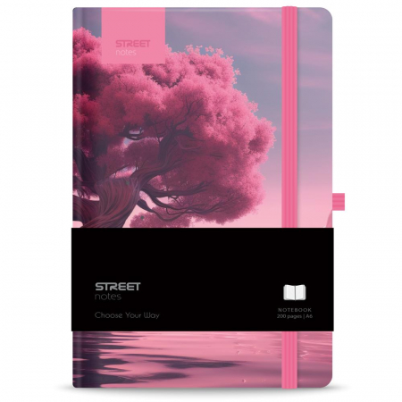 HARTIE PRODUSE DIN HARTIE - EU NOTES A6 96 FILE, CU ELASTIC, LINII, STREET TREES JOURNEY 778112