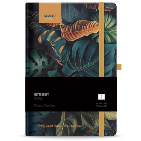 Agende nedatate - NOTES B5 96 FILE, CU ELASTIC, LINII, STREET FLOWERS GARDEN 778085