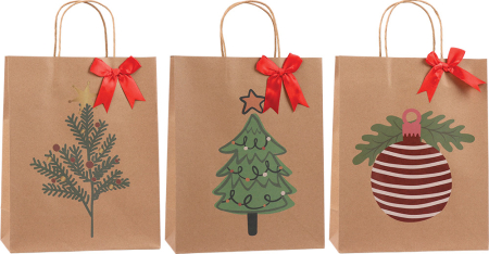 SACOSA CADOU CRACIUN 26*33*12CM ECOW SPECIAL PLUS L XMAS 77682 [1]