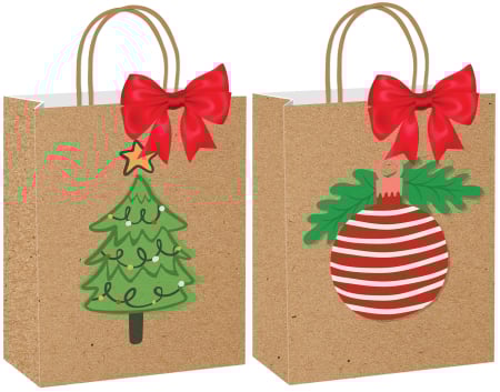 Ambalaje cu Spirit de Sărbătoare - SACOSA CADOU CRACIUN 26*33*12CM ECOW SPECIAL PLUS L XMAS 77682