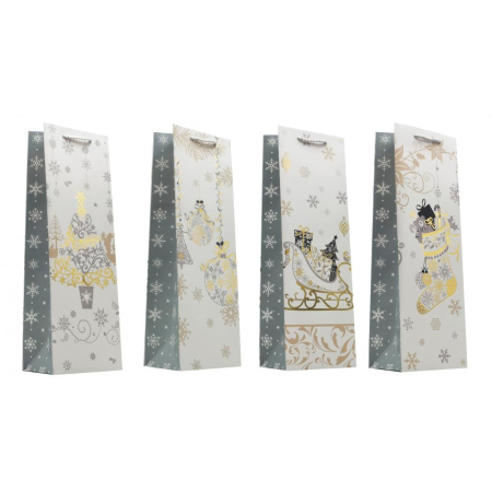 Ambalaje cu Spirit de Sărbătoare - SACOSA CADOU STICLA 12*36*9CM DELUXE PLUS B XMAS 71655