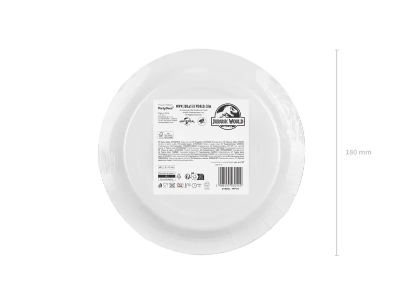 Set 6 Farfurii Carton Jurassic World 18cm Mix TPP111 [2]