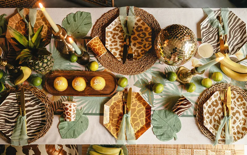 Set 6 Farfurii Carton Safari Spots 23cm Mix TPP115 [4]