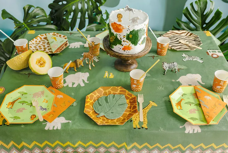 ARTICOLE PARTY - Față Masă Safari Hârtie 120x180cm Mix OBS7
