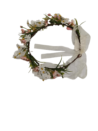 Decor tematic - CORONITA FLORI ARTIFICIALE VERDE/ALB