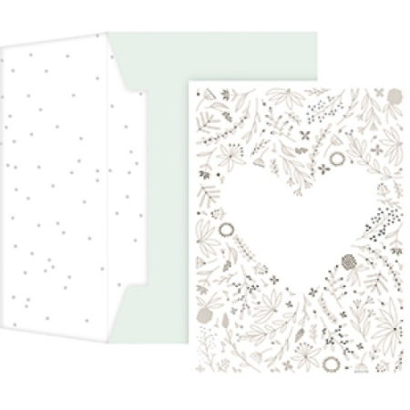 HARTIE PRODUSE DIN HARTIE - Felicitare Stewo Eldana Bej cu Plic Mentă 11x16cm