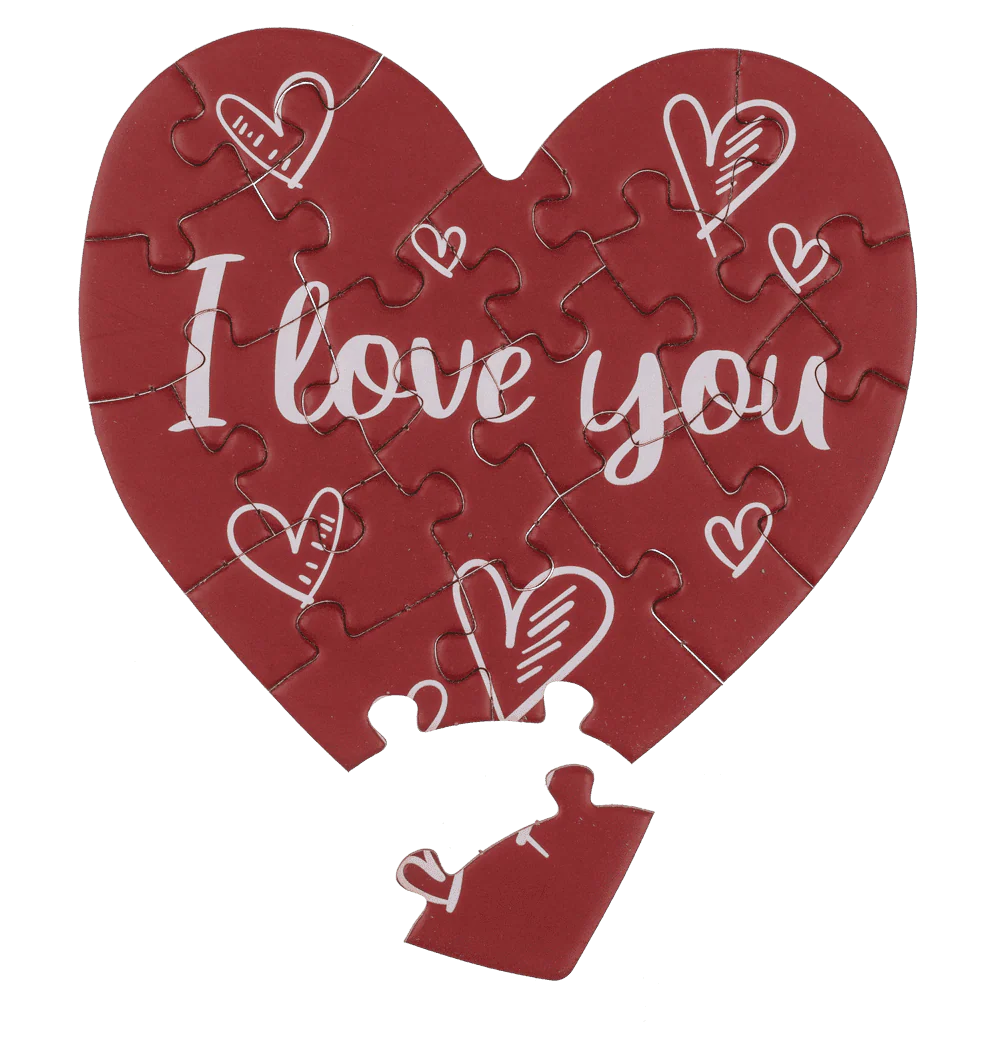 Felicitari - FELICITARE PUZZLE + PLIC, I LOVE YOU 180801