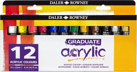 FIL CULORI ACRIL DALER ROWNEY GRADUATE 22ML 12/SET 123900012 [0]