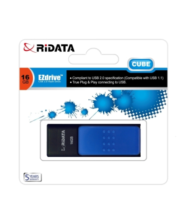 ACCESORII IT - Memorie Flash USB 2.0 Ridata 16GB Cube Albastru