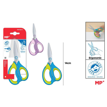 Foarfece pentru copii - Foarfecă Școlară Ergonomică 14cm MP PA1101-1
