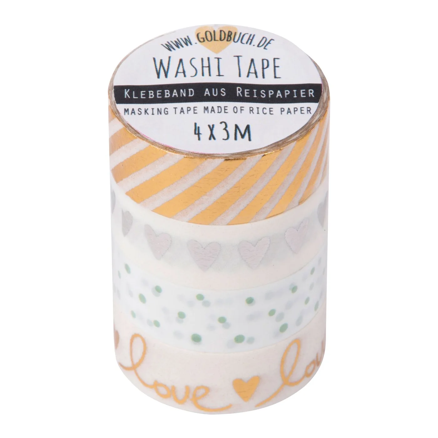 GB BANDA ADEZIVA DECORATIVA 15MM*3M TAPE LOVE GOLD 10626/10629 [0]