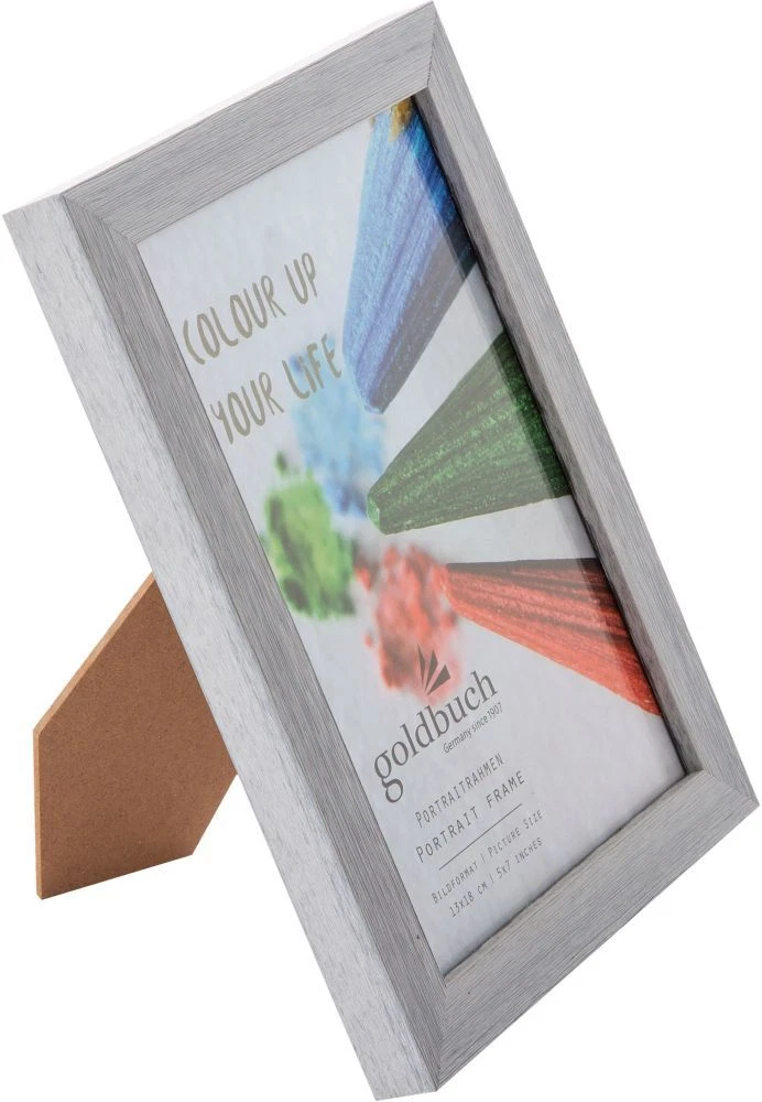 GB RAMA FOTO PLASTIC CU SUPORT 13*18CM ASPECT LEMN COLOR UP GRI DESCHIS 910703 [1]