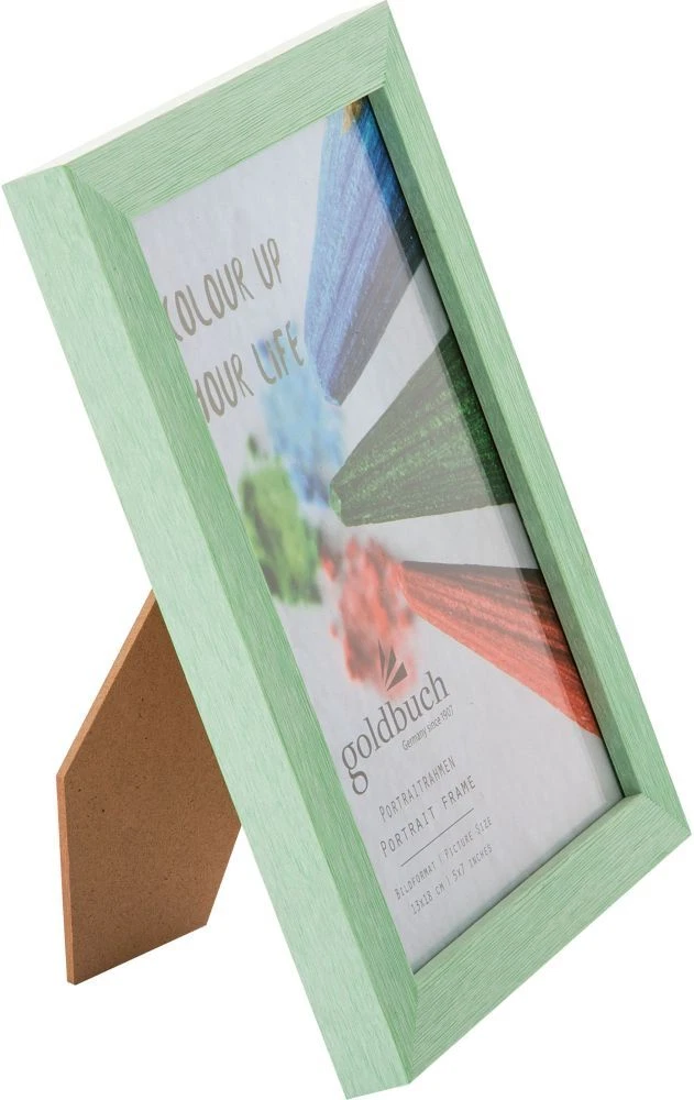 GB RAMA FOTO PLASTIC CU SUPORT 13*18CM ASPECT LEMN COLOR UP VERDE MENTA 910403 [1]
