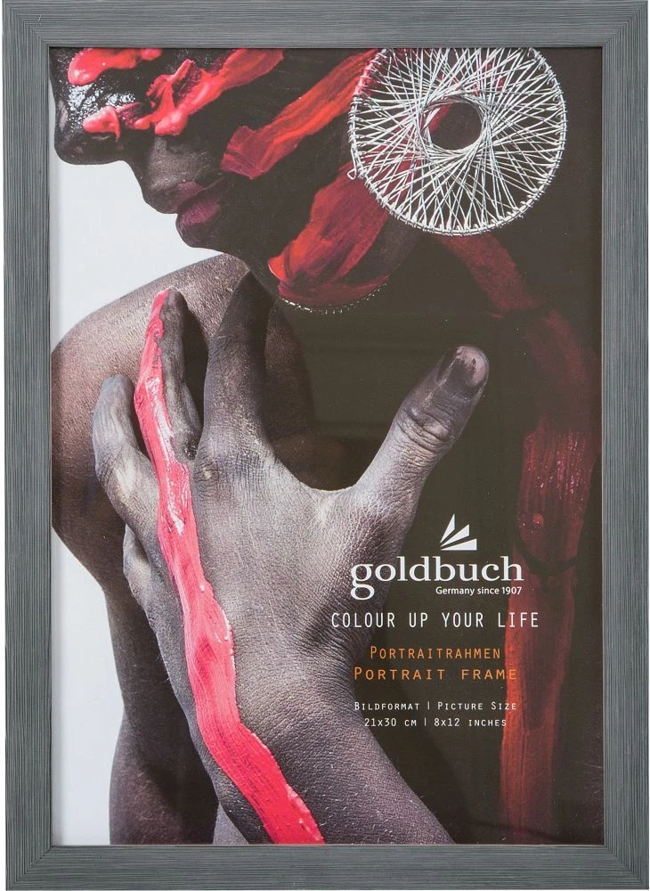 Rame Fotografie - GB RAMA FOTO PLASTIC CU SUPORT 21*30CM ASPECT LEMN COLOR UP GRI INCHIS 910805