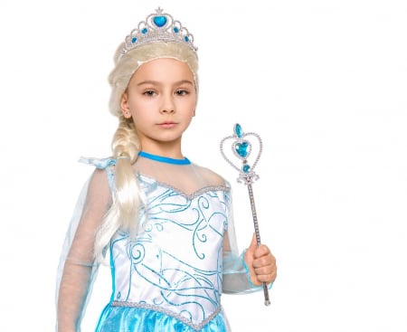 GOD BAGHETA PARTY ARGINTIE CU PIETRE ALBASTRE, 32CM ROZNK-YH [1]