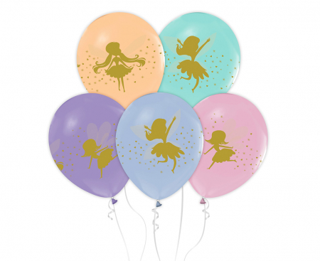 ARTICOLE PARTY - GOD BALOANE LATEX Balloons Fairy, 30cm, 5/set GZ-WRO5