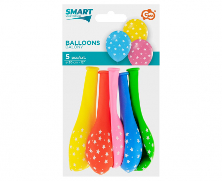 GOD BALOANE LATEX Balloons Stars, 30cm, mix 5/set GZ-Gwz5 [2]