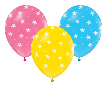 GOD BALOANE LATEX Balloons Stars, 30cm, mix 5/set GZ-Gwz5 [1]