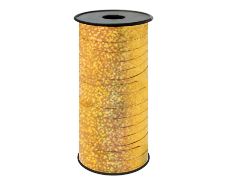 Snur Rafie pentru flori - RAFIE PLASTIC HOLOGRAFICA 0.5cm*92m, aurie GT-1H24