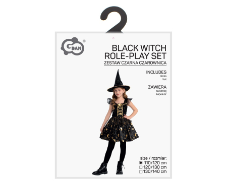 COSTUM PENTRU COPII 110/120CM VRAJITOARE, NEGRU SL-CA11 [4]