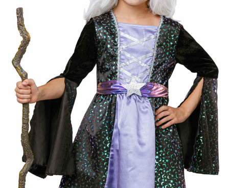 COSTUM PENTRU COPII 120/130CM VRAJITOARE, NEGRU-VIOLET SL-CZAM [2]