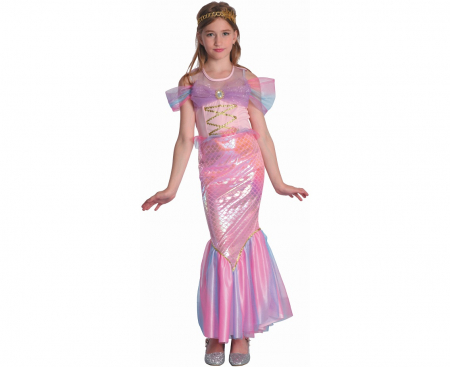 ARTICOLE PARTY - GOD COSTUM PT COPII 130/140 CM SIRENA ROZ SL-RS13