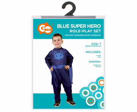 GOD COSTUM PT COPII  98/104 CM SUPER EROU BLUE SL-BN98 [1]