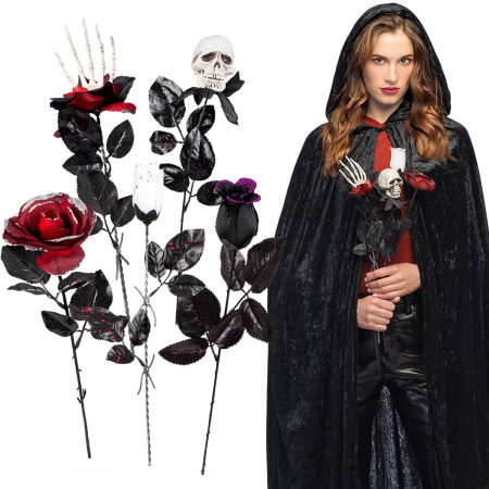 HOBBY - DECORATIUNE HALLOWEEN MIX FLORI, 5 MODELE 45CM 72149