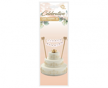 GOD DECORATIUNI PENTRU TORT W&C Just Married, 25cm QT-DTJM [1]