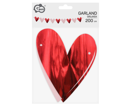 Ziua indragostitilor - GHIRLANDA DIN HARTIE Hearts, 200cm PF-GPSB