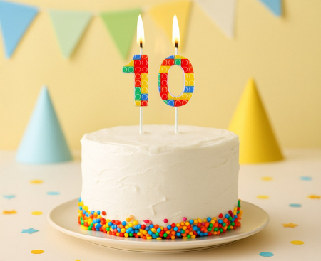 GOD LUMANARE TORT Number 0, blocks, multicolor BH-SPK0 [1]